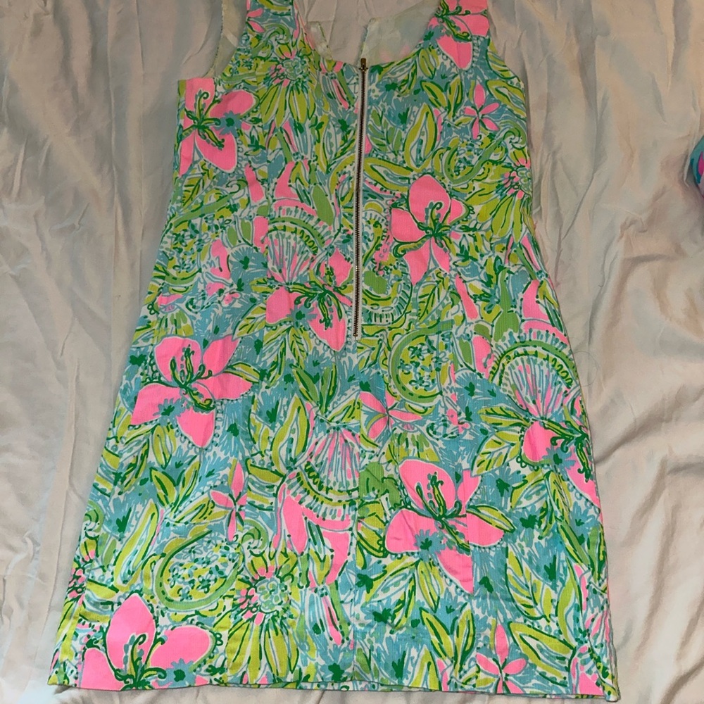 Lilly Pulitzer Pastel Dress with White Lace - Picture 2 of 3
